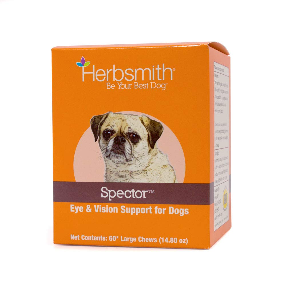 Herbsmith Spector - 개를위한 눈 & 비전 지원 - 회색 눈 수리 - 개를위한 수석 보충 - 개를위한 산화 방지제 - 60Ct 큰 가슴