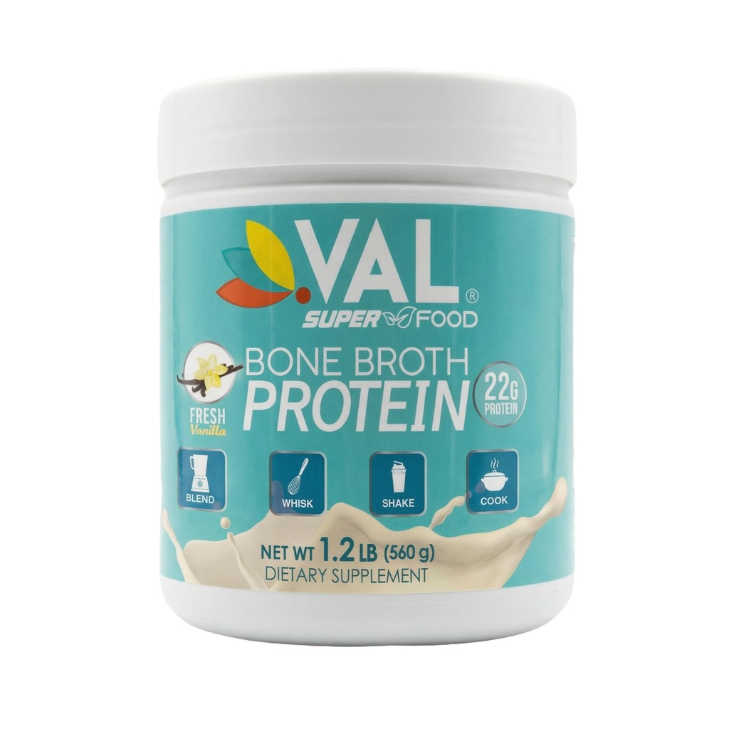 VAL 뼈 Broth Protein Powder – 22g Protein, 12g Collagen, MCT & Pea Protein – Gut, Skin & Joint Support – Paleo Friendly, 글루텐 프리 – 치킨 맛, 16 인분
