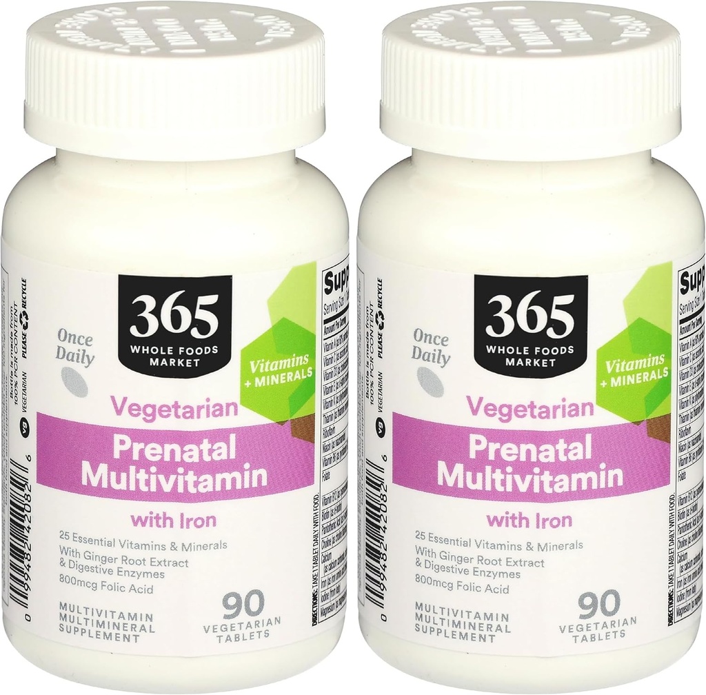 365 by Whole Foods Market, Multi Prenatal One Daily, 90 태블릿 (팩 2)