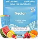 Nectar Energy Booster - 유기 카페인, B12 & Electrolytes - Sugar Free & Zero Calorie - 건강한 커피, 에너지 음료 및 소다 대안 - Hydration & Energy Supplement (Variety 18 Powder Packets)