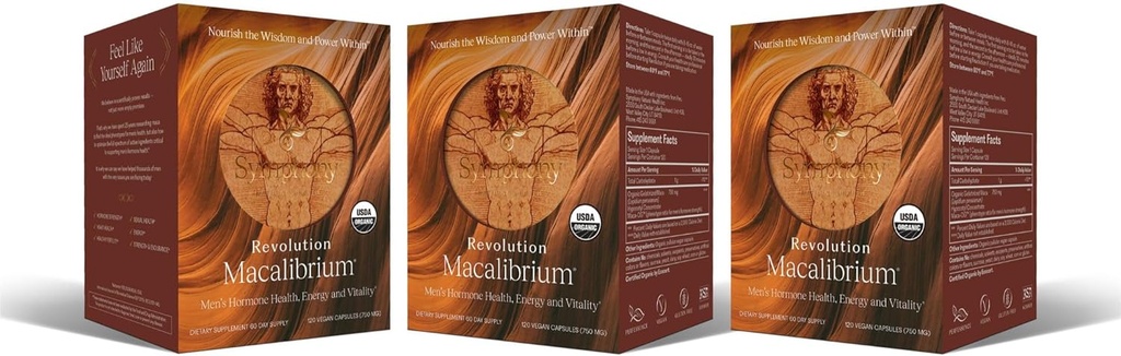 혁명 Macalibrium - 남성 호르몬 건강, 에너지, 힘, 및 재생산 건강 (3)를 지원하기 위하여 자연적인 집중된 젤라틴화된 Maca 보충교재