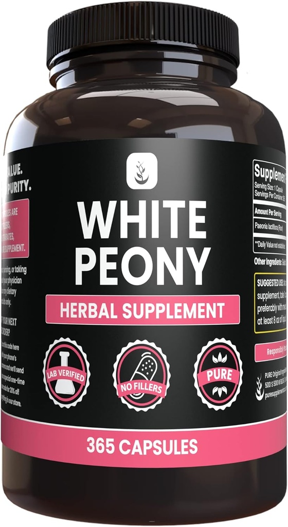 PURE ORIGINAL INGREDIENTS 화이트 페니 (365 캡슐) 마그네슘 또는 쌀 필러 없음, 항상 순수, 실험실 검증