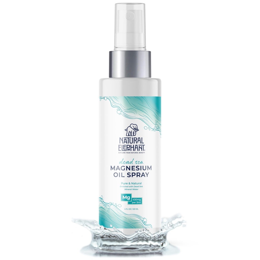 천연 코끼리 데드 시 마그네슘 오일 스프레이 Topical Use | 100 % Pure | 4 fl oz (120ml)| Relaxation 및 Well-Being 홍보