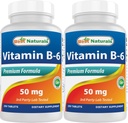 최고의 자연 비타민 B6 50 mg 250 정제 (250 개)
