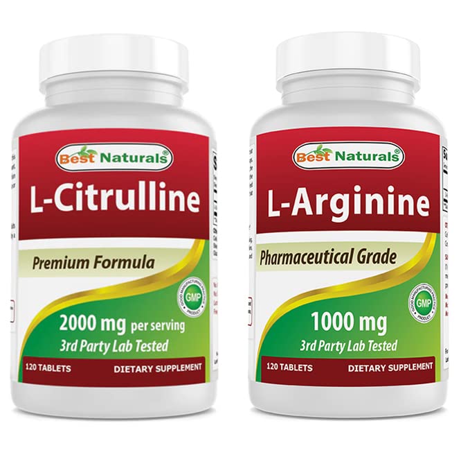제일 자연적인 L-Citrulline 2000mg & L 아르기닌 1000 mg