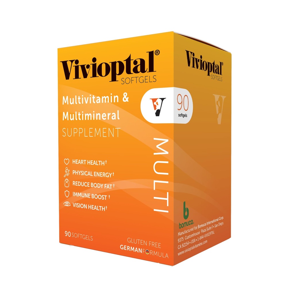 Vivioptal 다, 90 Softgels, Multivitamin & Multimineral, 글루텐, 독일 공식