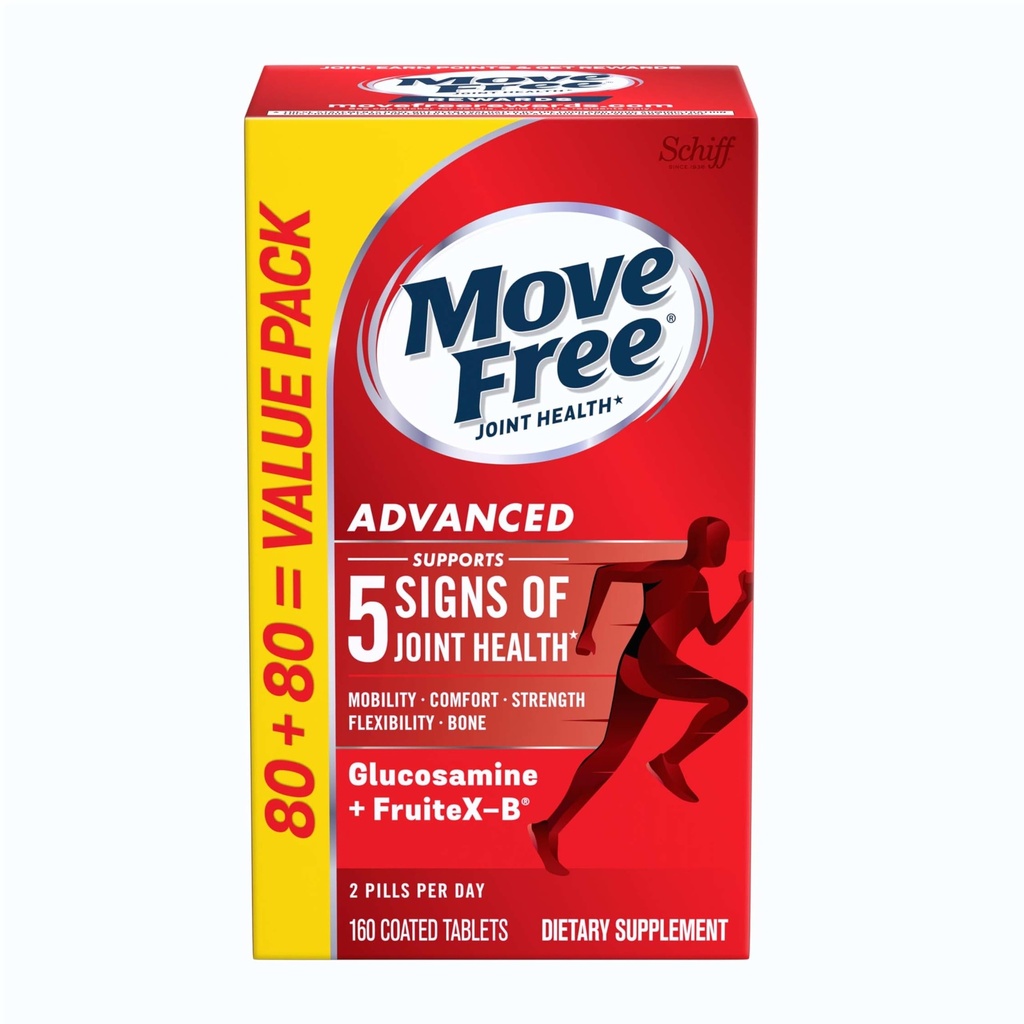 무료 고급 글루코사민 Chondroitin + 칼슘 Fructoborate 합동 지원 보충교재, 지원 Mobility 안락 힘 융통성 & 뼈 - 160의 정제 (80 서빙) *