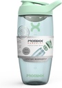 Promixx Pursuit Protein Shaker Bottle (24 oz) - Silent No-Ball 믹서, 누출 방지 뚜껑, BPA / BPS 및 Phthalate-Free ECOZEN - 단백질 쉐이크, Pre & Post-Workout 스무디를위한 쉬운 청소 셰이커 컵