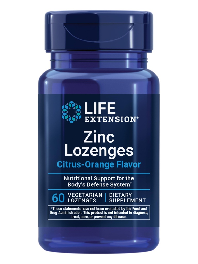 생활 연장 아연 Lozenges – 감귤류 맛 – 건강한 단백질 종합 & 면역 건강 - 염증 관리 보충교재 - 글루텐 자유로운, 비 GMO – 60 채식 Lozenges