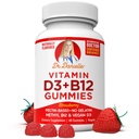 비타민 D3, B12 Gummies by Dr. Danielle, 성인 & 아이, 비 GMO, 비타민 D3 1000 IU & 250 mcg 비타민 B12, 2 개월 공급 (60 Gummies)