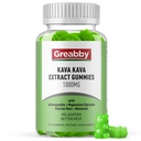 Kava Kava Gummies 1000mg, 수면 지원, 천연 레몬 맛, 60 Vegan Gummies, 스트레스 완화 및 휴식 보충