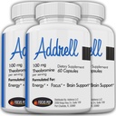Addrell 에너지 자극제 알약 학문 보충교재 대안 알약, 자연적인 Nootropic 보충교재 & Cognitive 증강 인자는 여자 & 남자 180 캡슐을 위한 정신적인 Clarity에 대변합니다