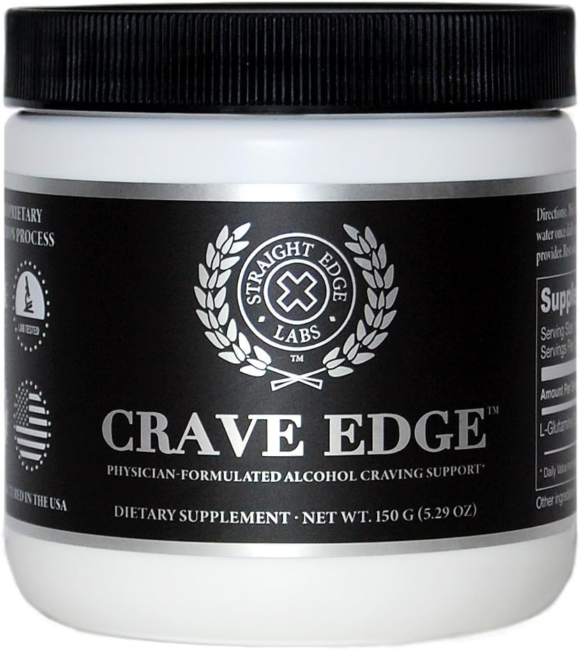 Crave Edge 알코올 크레이빙 지원, Physician-Formulated 안티 알코올 교체 음료, 마시는 중지, Liver Detox, 빠른 행동, 아니 큰 알약 또는 나쁜 맛 (150G 분말, 30 서빙)