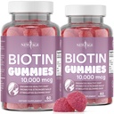 NEW AGE Biotin Gummies – 머리, 피부 & 손톱 Gummies – 10,000 mcg - 여성을위한 비 GMO 보충, 남성 - 미국에서 만든 -120 조사