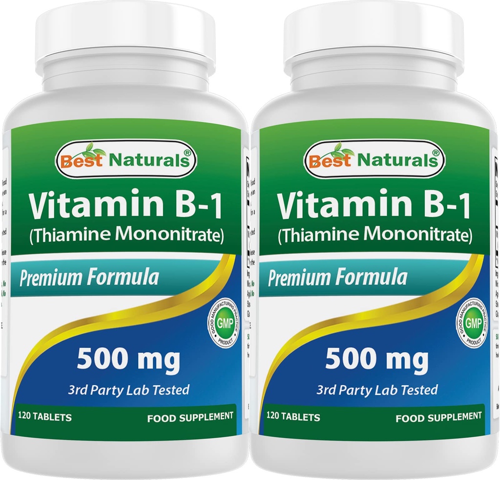 Thiamine Mononitrate 500 mg 정제 (120의 조사 2)의 포장)로 제일 자연적인 비타민 B1
