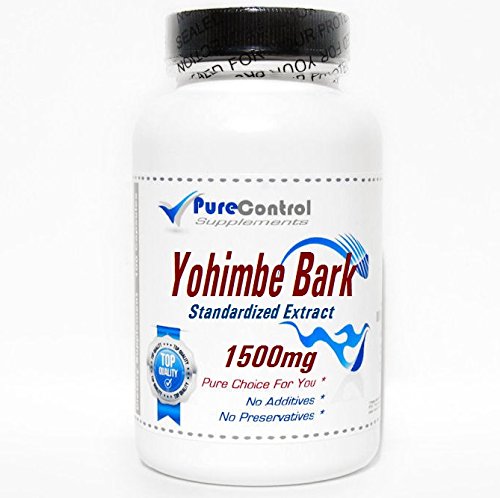 Yohimbe Bark 표준화 된 추출물 1500mg // 200 캡슐 // Pure // PureControl 보충제
