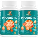 여성 및 남성을위한 Probiotics - 300 억 CFU, 24 Strains Probiotic + 15 유기 허브 Prebiotics 혼합, 전반적인 소화 Gut 건강, 면역, 변비 및 부유, 선반 안정 - 4 개월 공급