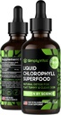 Clear Skin & Energy Boost에 대한 SimplyVital Chlorophyll 액체 드롭 - 면역 지원 보충 - 미국 - Gut 건강을위한 액체 Chlorophyll - 내부 Deodorant - 산화 방지제 - 2 FL OZ