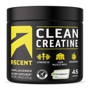 Ascent Clean Creatine Monohydrate Powder - 서빙 당 5G, Creapure Supplement - Unflavored, 45 서빙