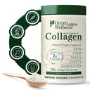 훌륭한 Lakes Wellness Collagen Peptides Powder for Skin, Hair, Nails, Joint & Digestion - Unflavored - 빠른 용해 Hydrolyzed, Non-GMO, Keto, Kosher - 16oz