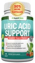 Uric Acid Flush - 초본 우릭 산성 클렌징 보충 - 타트 체리, 셀러리 씨앗 추출물, Chanca Piedra, Devil 's Claw & Green Coffee Bean - Vegan - Gallbladder 및 Kidney 건강 지원