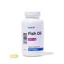 MAJOR Omega-3 물고기 기름 - 어유 보충교재 1000mg - 100 Softgels (1 팩)