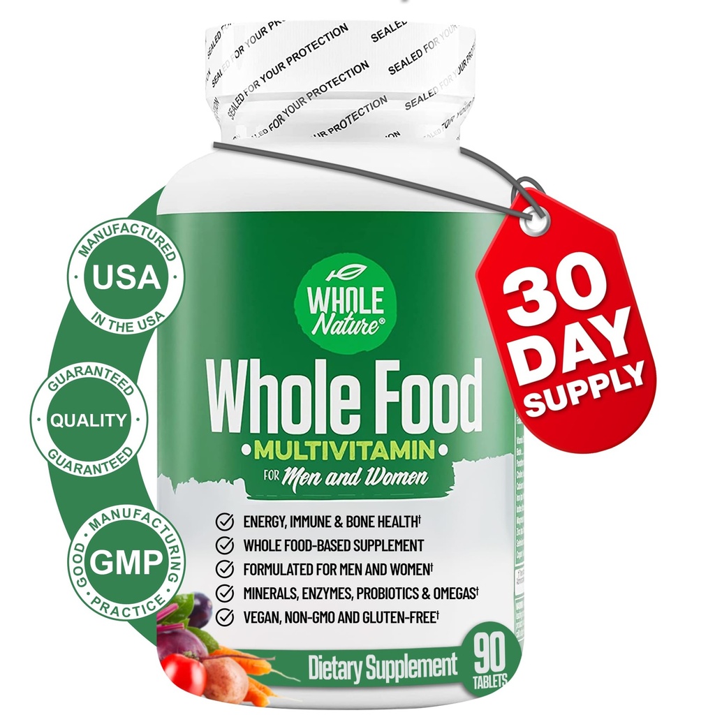 남자와 여자를 위한 전체적인 음식 Multivitamin는 매일 Superfood 비타민 플러스 무기물 소화 효소, Probiotics 및 Omegas를 완료합니다. 공장 기반 멀티 비타민, 비 GMO (1)