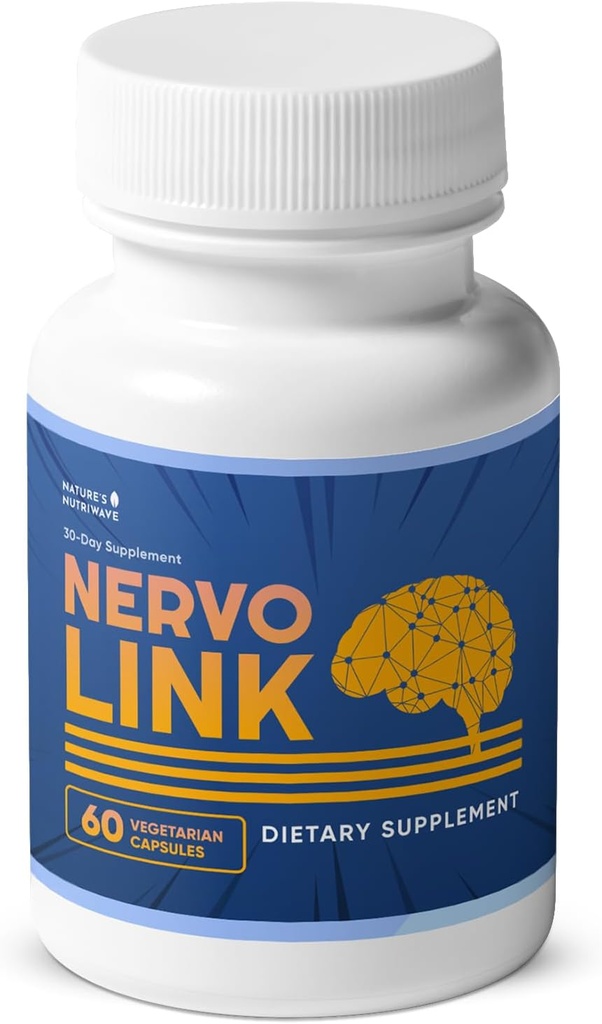 Nervolink - 100 % 천연 보충 Nerve-Support & Energy Boost, Reishi, Shiitake 및 Lion 's Mane Mushrooms, 미국에서 만든, 비 - GMO - 60 캡슐, 1 개월 공급