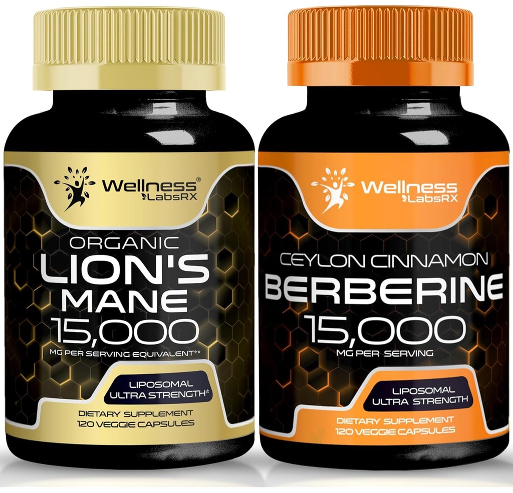 WELLNESS LABSRX 사자 Mane 캡슐 및 Berberine 캡슐 | 번들