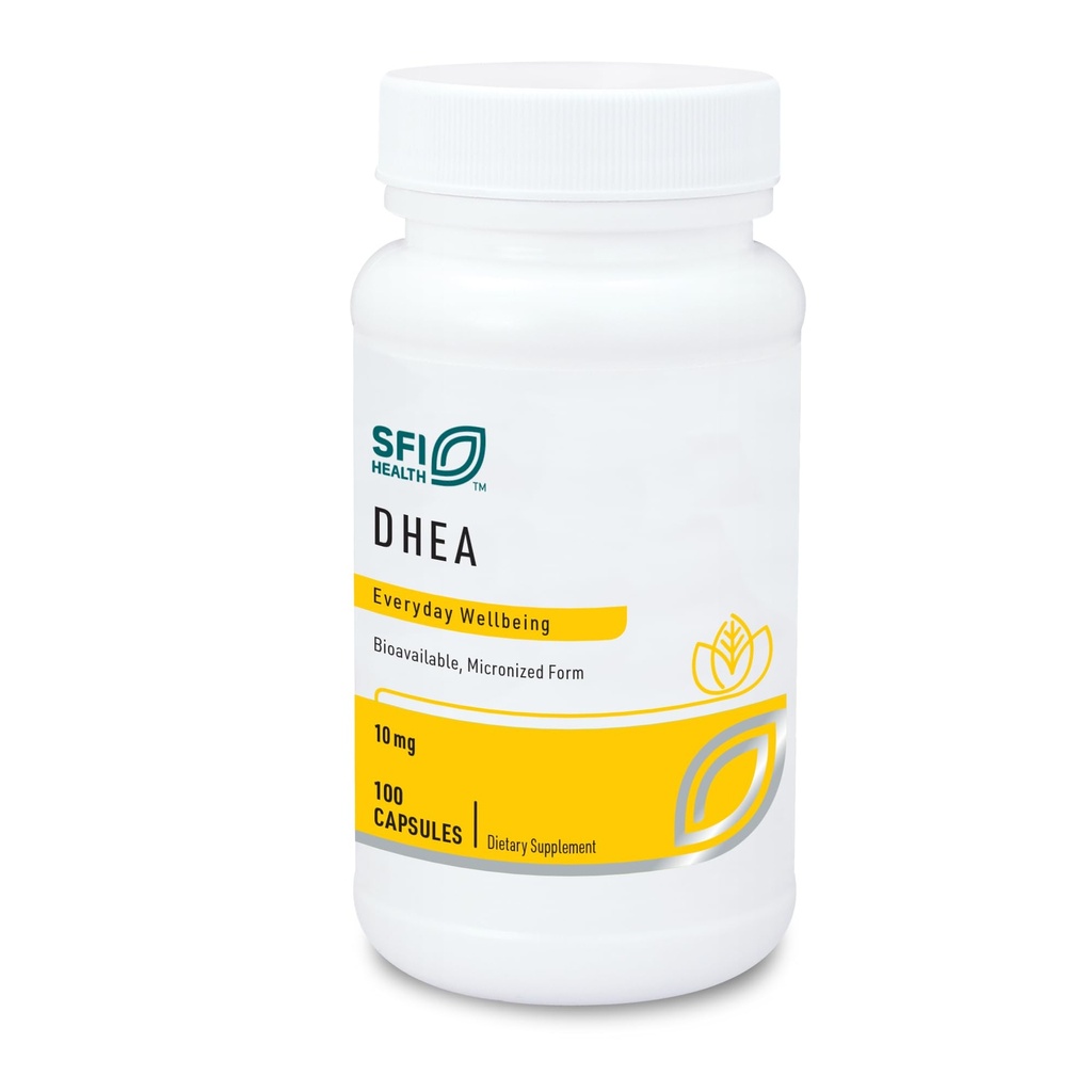 SFI 건강 Klaire Labs DHEA 10mg - 야생 Yam에서 Dehydroepiandrosterone Derived - 수 페리 어 흡수를위한 Micronized - Soy-Free, 남성 및 여성을위한 Hypoallergenic 보충 (100 캡슐)