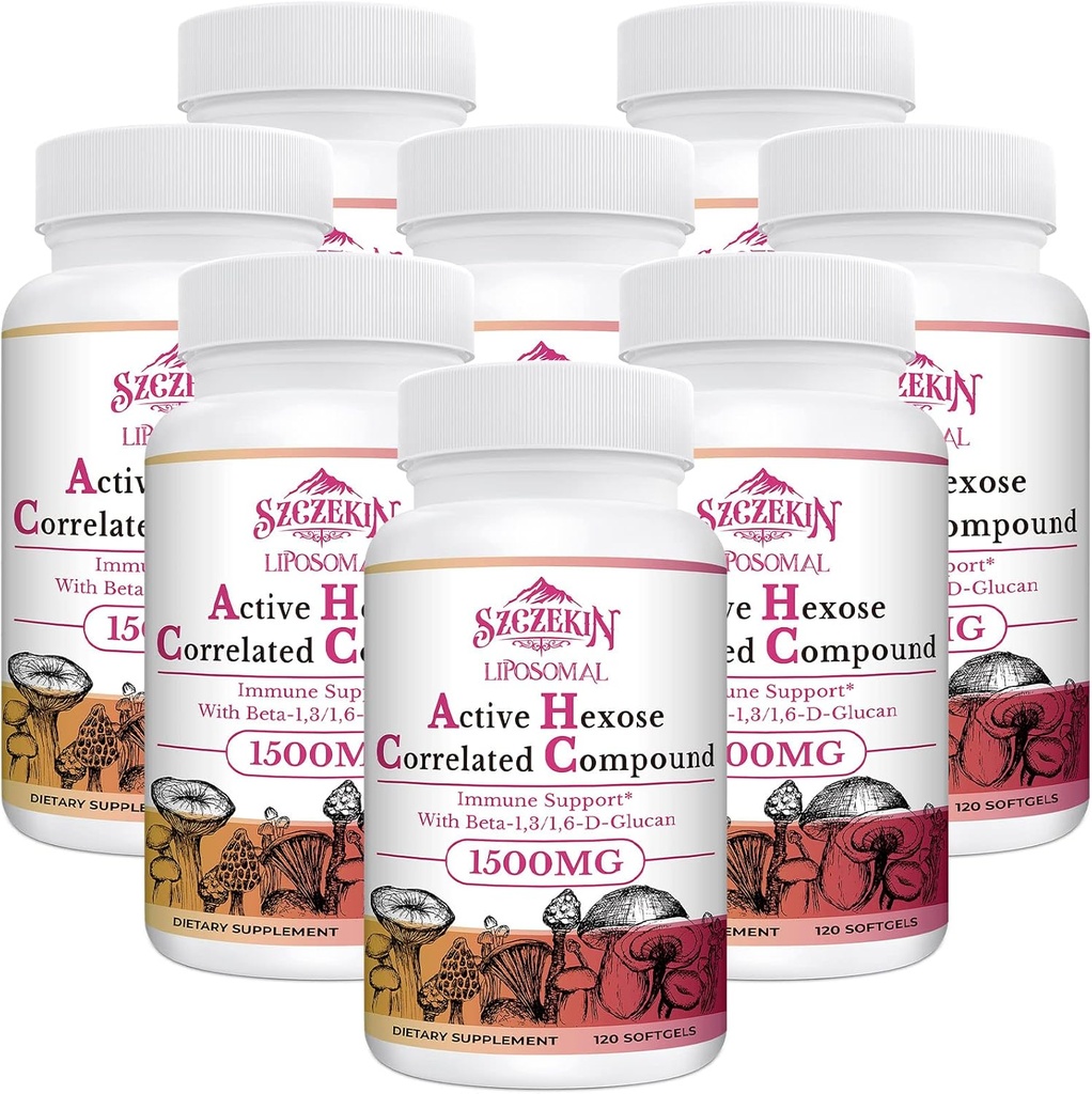 1500mg Liposomal 활동적인 Hexose Correlated 보충교재, 자연 버섯 추출물, 면역 체계, 간기능을 가진 960의 연약한 젤 베타 글루칸은, T 세포 & 살인자 세포 활동을 유지합니다