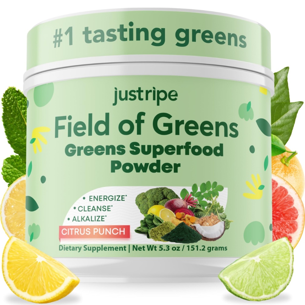 유기 Spirulina, Chlorella, Beet 뿌리 분말과 녹색 Superfood 분말의 필드 - Bacillus Coagulans Probiotic, 식물 기반 혼합 지원 Gut 건강, 면역, 건강, 28 Scoops (1)