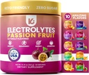 Keppi Electrolytes Powder – Passionfruit 풍미 – 칼륨, 마그네슘, 나트륨과 설탕 히스 보충 – 50 서빙 – Keto, Vegan, Fasting-Friendly, Zero Calorie Electrolyte 음료