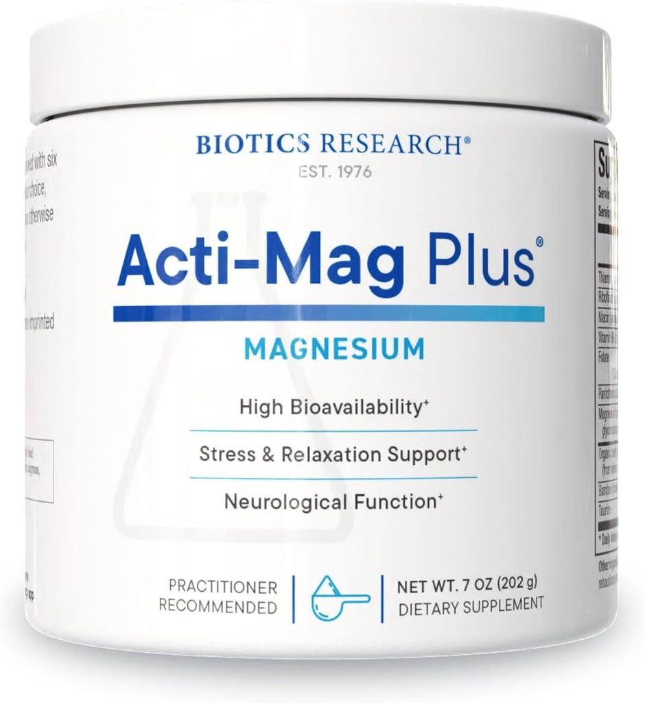 Biotics 연구 Acti-Mag PlusTM Highly Bioavailable는 400mg 마그네슘 공식, 5g/세빙, 낙관 응력 응답을, 승진시킵니다 휴식, 건강한 에너지 수준, 근육 이익 7 Oz를 강화했습니다