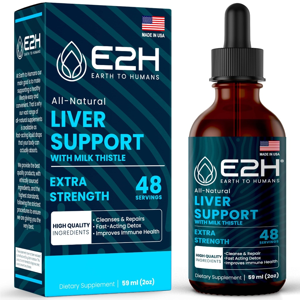Liver Cleanse Detox & Repair - 초본 생강 지원 우유 이틀 보충교재 - Silymarin 우유 이틀은 Dandelion 뿌리, Chanca Piedra, Turmeric 뿌리 & Artichoke 추출물 - E2H에 의하여 2 Fl Oz를 보충합니다