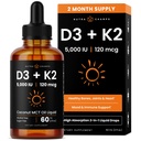 NutraChamps Vitamin D3 K2 Drops, 액체 비타민 D3 5000 IU & K2 D3 with MK7, 비타민 D Drops for Kids, Bones, Heart & Immune Health, 더 나은 흡수를위한 MCT 오일 액체 비타민 D