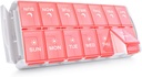 TookMag Weekly Medicine Pill 주최자 2 Times Day, Easy Fill AM PM Pill Box, 대용량 Quick-Refill 7 Day Pill Case for Pills/Vitamin/Fish Oil/Supplements (특허 출원)