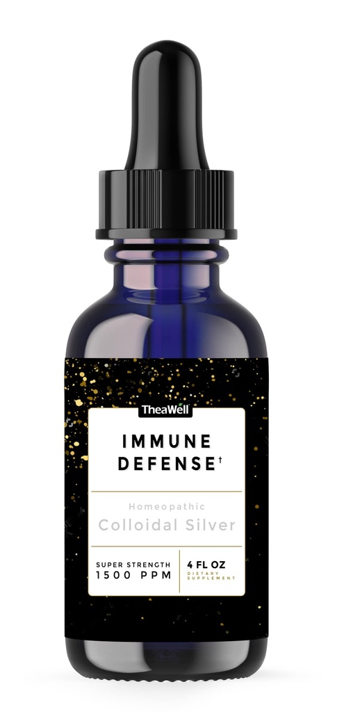 콜로이드 실버 1500 PPM, 슈퍼 스렌지 농도, 면역 방어, 높은 등급 밀드 실버 단백질 (4.00 Fl Oz, 4.00, Fl Oz)