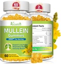 Mullein Gummies, Bromelain, Quercetin, Pine Bark Support Lung Cleanse와 Mullein 잎 추출물 건강한 호흡, 120ct