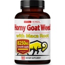 Vital Herbal Horny Goat Weed Capsules for max strength with Maca Root Tribulus Ashwagandha Tongkat Ali Panax Ginseng for Men Women, Boost Energy (90 개)