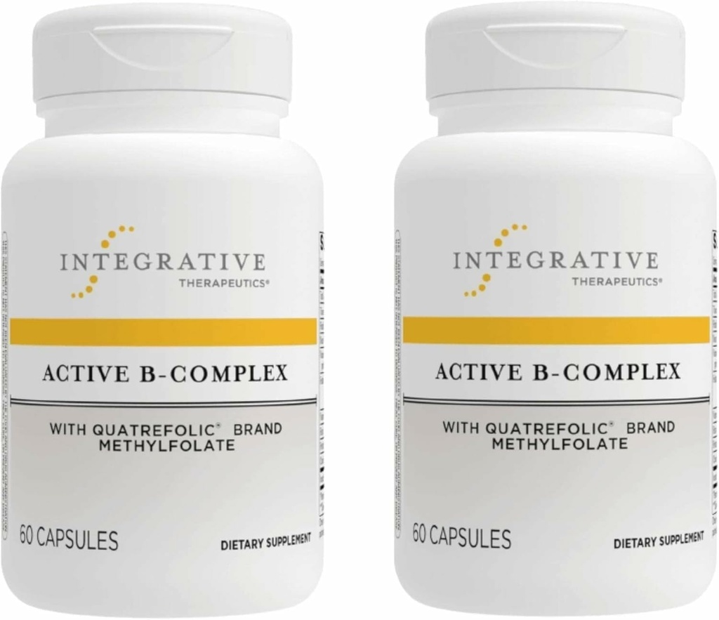 통합 Therapeutics Active B-Complex - 비타민 B2, B6 및 B12 *로 셀룰러 에너지 및 심장 건강 지원 - Nervous & Immune 시스템 지원 - Dairy-Free & Gluten-Free - 120 캡슐