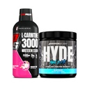 PROSUPPS L-Carnitine 3000 자극제 무료 액체 탄 (31 서빙, 드래곤 과일) 및 Hyde Max Pump Pre Workout for Men and Women (20 서빙, 블루 레이즈) 번들