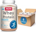 Jarrow Formulas Whey Protein with 18g of Protein, 3.8g of BCAAs, & 글루타민, 근육 기능 및 회복 지원, 32oz 초콜릿 맛 분말, 약 35 일 공급, 6 팩