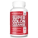건강 플러스 슈퍼 콜론 정화 30 Gentle Gut Cleanse Detox, Psyllium Husk, 변비 완화 및 소화 지원을위한 Probiotics, 120 캡슐