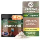 EarthNutri Creatine Monohydrate 분말 - 근육 힘, 힘 & 성과를 위한 순수한 Creatine 보충교재 - 비 GMO, 설탕 자유로운, 첨가물 자유로운 - 남자 & 여자를 위해, 맛을 낸 250g