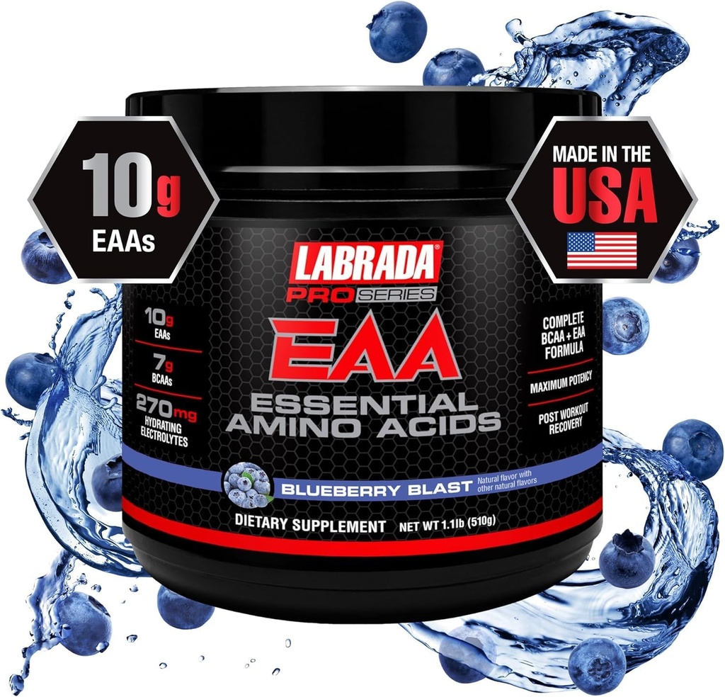 직업적인 시리즈 EAA 최대 힘 10g EAAs 7g BCAA & 270mg 히팅 Elecrolytes 회복과 성과 (Blueberry 돌풍)를 가진 완전한 정유 공식