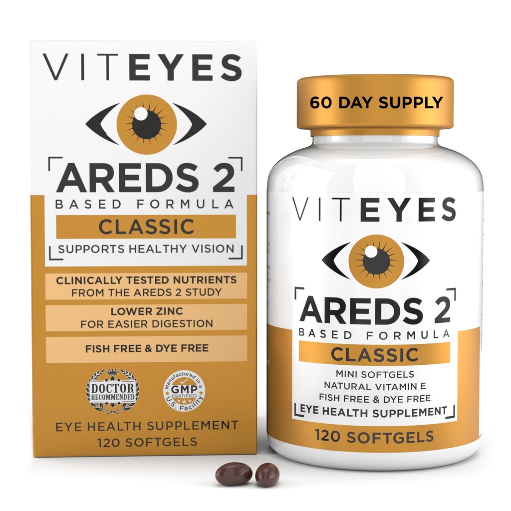 VITEYES® AREDS 2 Softgels, 120 카운트 - 매일 복용량 아이 비타민