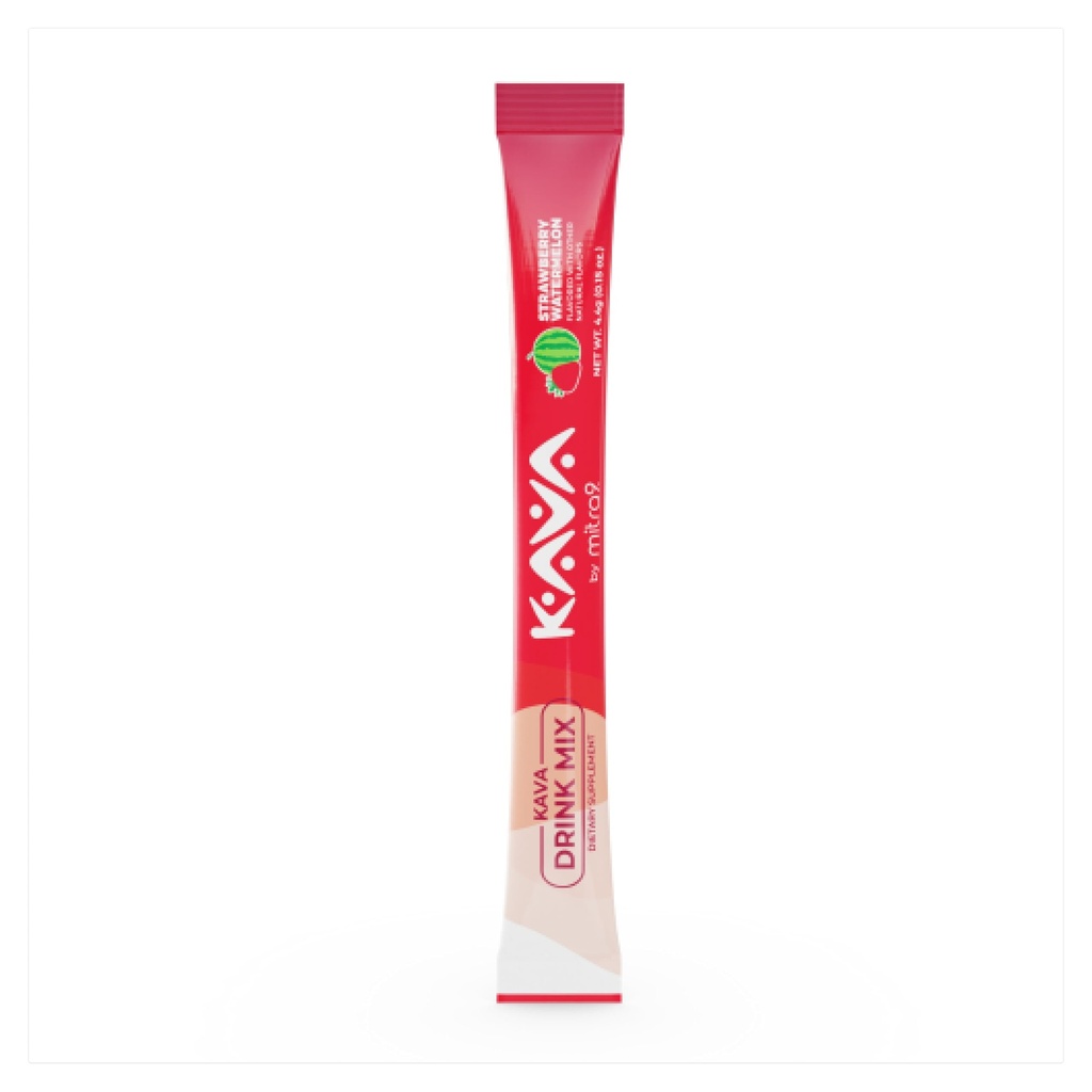Mitra9 Kava Powder RelaxPak - Strawberry Watermelon Kava Extract Powder Packets | Mood Enhancer | 플랜트 기반 | 천연 Calm 및 Clarity | Easy Open Single-Serving Stick (5)