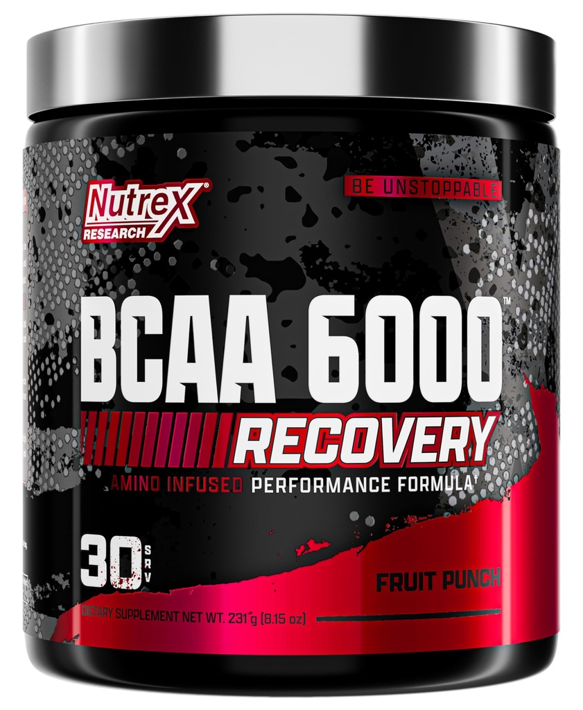 Nutrex 연구 - BCAA 분말 6000 아미노산 - 포스트 운동 회복 & 근육 성장을 위한 BCAAs 아미노산 보충교재의 6개 그램 - 아미노산 에너지 운동 회복 음료 (지방 펀치 - 30의 서빙)