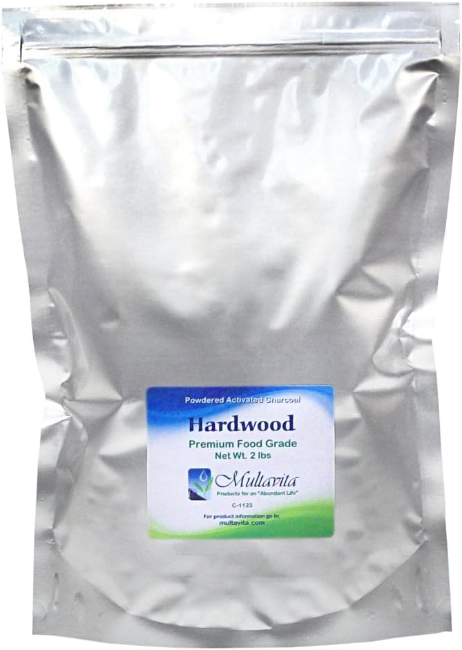 2 lb Hardwood는 Mylar 부대에 있는 Charcoal 분말을 활성화했습니다